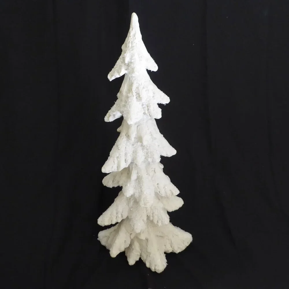 NEW 18” SNOW COVERED CHRISTMAS WINTER FOREST PINE TREE RESIN DECORATION - Picture 6 of 10